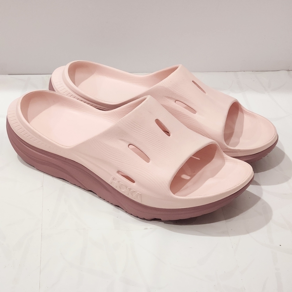 Hoka Ora Recovery 3 Cosmic Pearl Pink Comfort Slip on Slide Men's 12/ Women's 14 - Picture 2 of 6